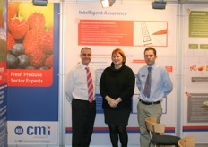 Robert Evans, Lesley Thompson and Alex Howells explain the benefits of Intelligent Assurance at the NSF-CMi stand.