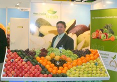 Wayne Prowse promotes the fruit and vegetables from Australia.