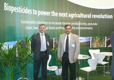 Thierry Merckling and Ashish Malik from AgraQuest promote their sustainable solutions.