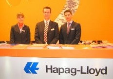 Hapag-Lloyd's team: Nicole Gardeike- manager, Global Sales Coordination; Clemens Holz- director, Global Sales Coordination and Christoph John Mohr- sales coordinator, Region Europe