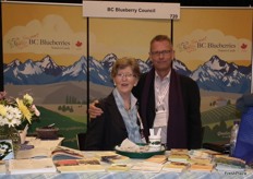 Wilhelmina de Jager of BC Blueberry Council and Jacob van den Bosch of Evergro