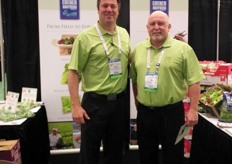 Ernst van Eeghen and Neil Milburn of Church Brothers promotesall different lettuce varieties. They even had a Wasabi variety.