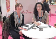 Sylvie Salgado and Sarah Zini from La Tour, a producer of stonefruit.