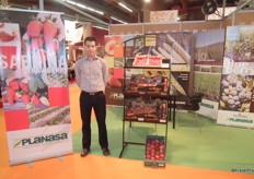 "Emilio Fuertes from Planasa, a seed company. The company has got a new strawberyy variety, which competes the "Camarosa". This variety improves yields and quality."