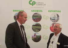 Robert Doig and Carlos Sombrero from seed potato company Caithness Potatoes Ltd.