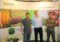 Koppert Biological Systems. In the middle Arjan Koppert with his French and Belgian colleagues.