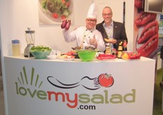 Jan Doldersum of Rijk Zwaan, on the right, promotes 'love my salad'