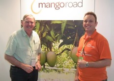 Scott Ledger and Anthony Dobson of Manbulloo promote their Australian mangoes.