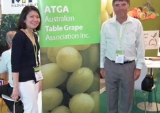 Agnes Barnard and Nick Muraca, Chairman of Australian Table Grape Association