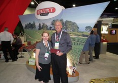 Julie Lucido and James Grabowski of Well-Pict promote a new variety of raspberries for the company to reach almost a yearround supply.