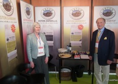 Venetia and Hugh Struth from Aston Horticulture promote Aston Garberry, a plant invigorator. www.astonhorticulture.com