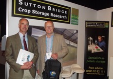 Nickk Winmill and Barrie Florendine from Agri Intelligence at the Sutton Bridge stand.