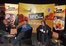 Having a chat at the McCain stand.