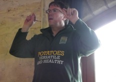 The last stop of the day was to Carroll's Heritage Potatoes, Tiptoe Farm, Northunberland, England. Run by Lucy and Anthony Carroll. Anthony tells delegates about the 17 different varieties of heritage potatoes grown on 60 hectares. The farm is LEAF accredited and have a Countryside Stewardship scheme on the farm. Tiptoe Farm has recently been recognised as a Special area of Conservation (SAC).