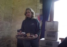 Lucy explains the varied customer base, consisting of top chefs, hotel chains as well as housewives who may buy 3kgs per week from the farm or via the website.