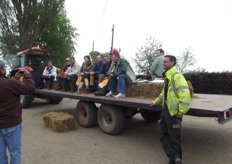 The delegates were treated to a ride out to the fields to see what is being done to preserve the environment in the area.