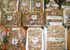 a well packed- dried mushrooms