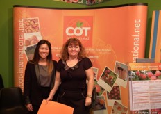 Audrey Nguyen with Marie-Laure Eteve-Lambertin (right) of COT International, who are currently developing a new variety of apricot.