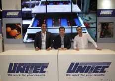 Eng. Nur Abdrabbo, Raffaele Benedetti and Valerio Pollini from Unitec, specialised in sorting machines. www.unitec.com