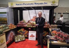 Phil Short holding its packaging, wich was nominated for the PMA Impact Award 2012. www.vortexpackaging.com