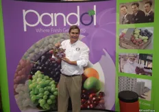 John Pandol, showcasing his grapes.