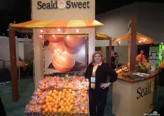 Kim Florres of Seald Sweet with her oranges.