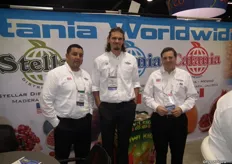 Dany Sardoval, Brian Lapin and Robert Farnam of Catania, growers and distributers of fresh and organic produce, internationally.