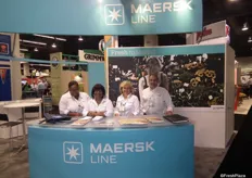 Charlean Torres, Mae Hatchell, Barbara Pratt and Michael Masell at the stand of global logistics company, Maersk Line.