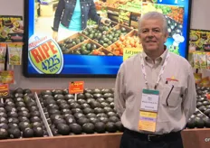 Director of Sales for Mission Produce, Ron Araiza, stands in front of Mission's avocado display. He noted that demand for avocados has been up in both the domestic and foreign markets.