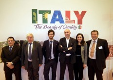 A group photo at the CSO stand, with the new slogan launched this year