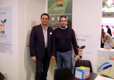 Fresh products of top quality from Assofruit are branded FruttHera. First on the left, Andrea Badursi (vice- president).