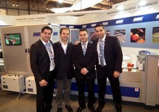 Group photo at the booth UNITEC. The second from the left is Luca Montanari, marketing manager of the company.