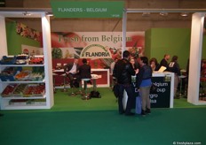 The collective Belgian stand. Vanco Belgium, De Vos group, Vergro, Calsa promote the Belgian product