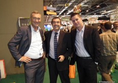 Thijs van den Heuvel with the two colleagues who work in Southern Spain Olympicfruit Spain