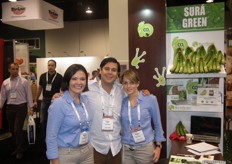 Marcia Noland, Fabián Solano and Natalia Piza, from Surá Green, Costa Rica. Sura Green is about to launch its own brand of labelled carbon neutral bananas.