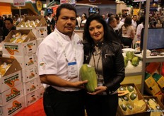 Stand for Chulavista Papayas, with Lorena Ramos and Luis Anguiano.