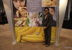 Mónica Molineros, sales manager for the banana firm Favorita, of Ecuador. Favorita is Ecuador’s largest banana exporter.