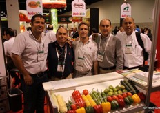 Jairo Luke Verduzco, Carlos Vargas Acosta and Gonzalo Diez, of North American Allied LLC Shadehouses & Greenhouses, with Fernando Lemus and Héctor Velderral.