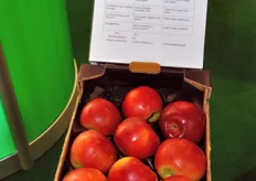 Apples displayed at the KSB stand .