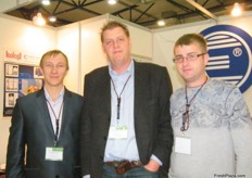 Tito Spaldi (middle), Country Manager of Isolcell, Italy with their partners from Elektronika- Ukraine