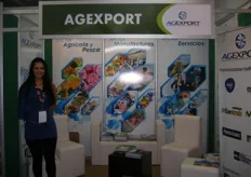Lorena Aros representing AgExport, the Guatemalan Association of Exporters. They were informing attendees about producers and exporters based in Guatemala.