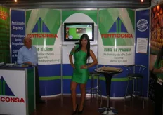 Francisco Moreno and Jackie Diaz of Ferticonsa. They were promoting Ferticonsa's line of organic fertilizers.