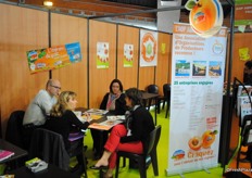 The booth of AOP an association for French apricot growers