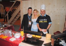 Christophe Marmy on the left with the hostess and chef.