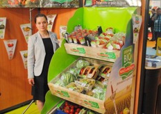 Eléonore Faucher from Prince de Bretagne promote the organic display.