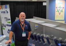 John Kadinger from Key Technology. The company has new sorting machines which laser fresh produce for detection of defects.