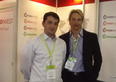 Matteo Cesari and Adriaan S.du Toit at the Food Invest stand.