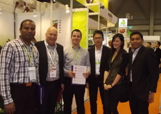 Peter Turner from JP Exports -second left- with some clients.