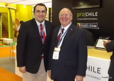 Christian Carvajal, Fruits from Chile and Luis Schidt Montes Chilean Ambassador for China.