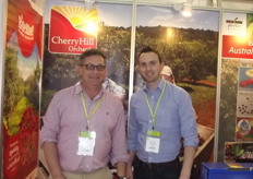 Simon Boughey CEO of Cherry Growers Australia with Craig Boulton from Cherry Hill Orchards.